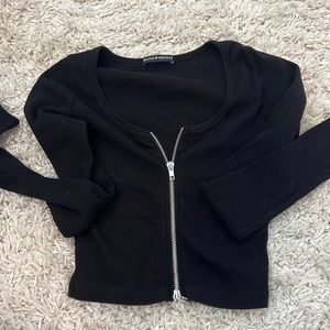 Vintage BRANDY MELVILLE black zip up top